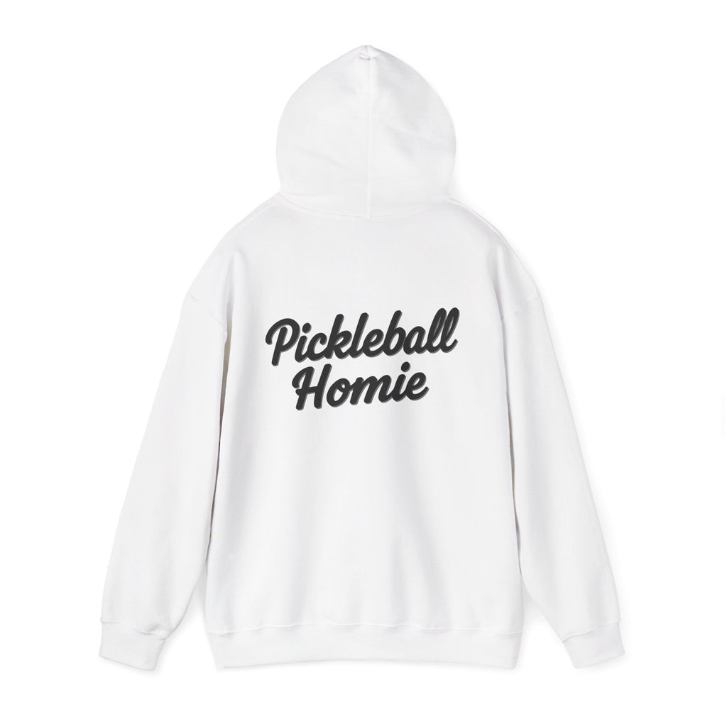 Pickleball Homie Hoodie - Cozy White Pullover for Players & Fans