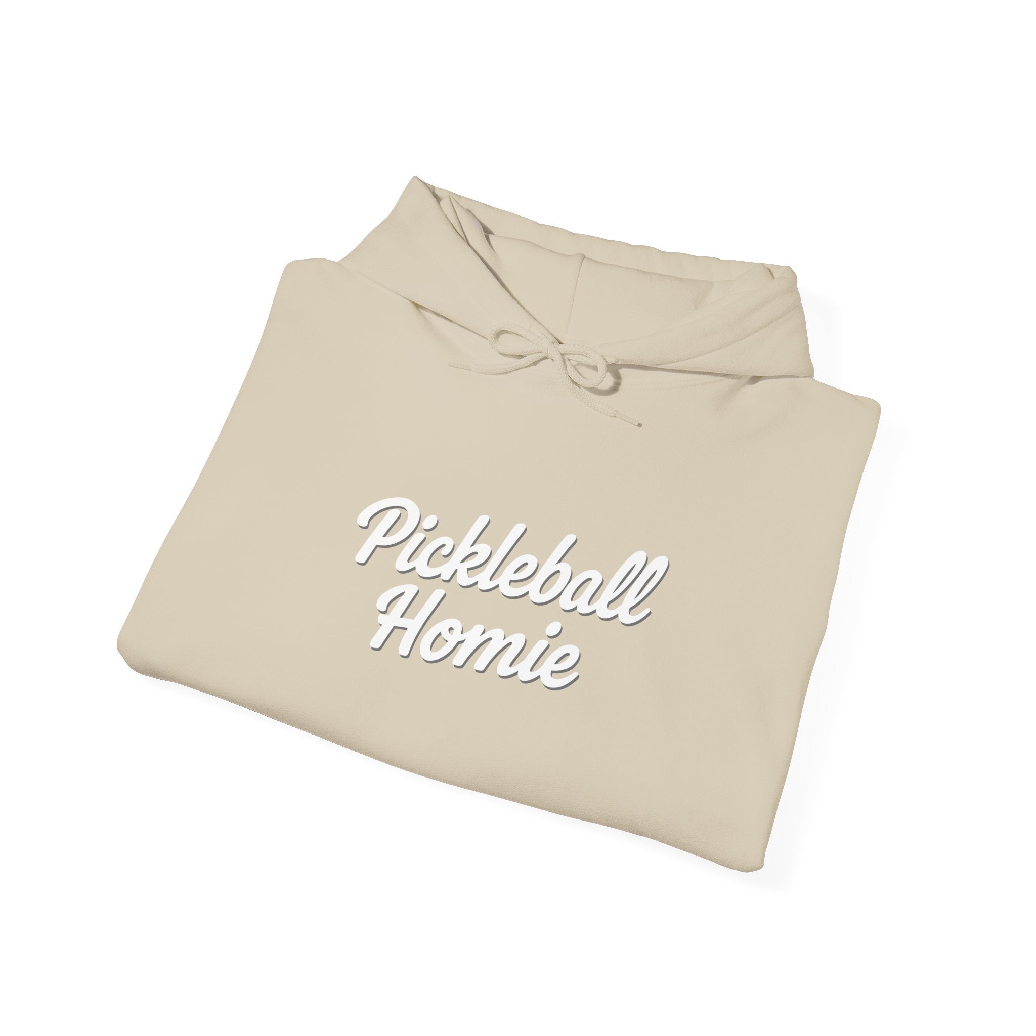 Pickleball Homie Hoodie - Cozy White Pullover for Players & Fans