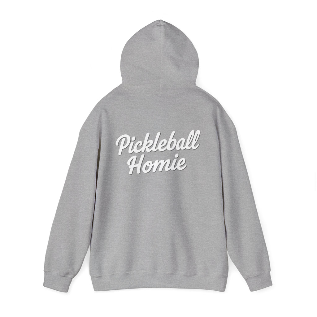 Pickleball Homie Hoodie - Cozy White Pullover for Players & Fans