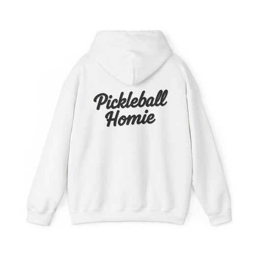 Pickleball Homie Hoodie - Cozy White Pullover for Players & Fans